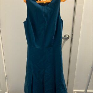 J.Crew Teal Pleated Dress
